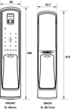 Khóa điện tử Hafele EL9500-TCS 912.05.353